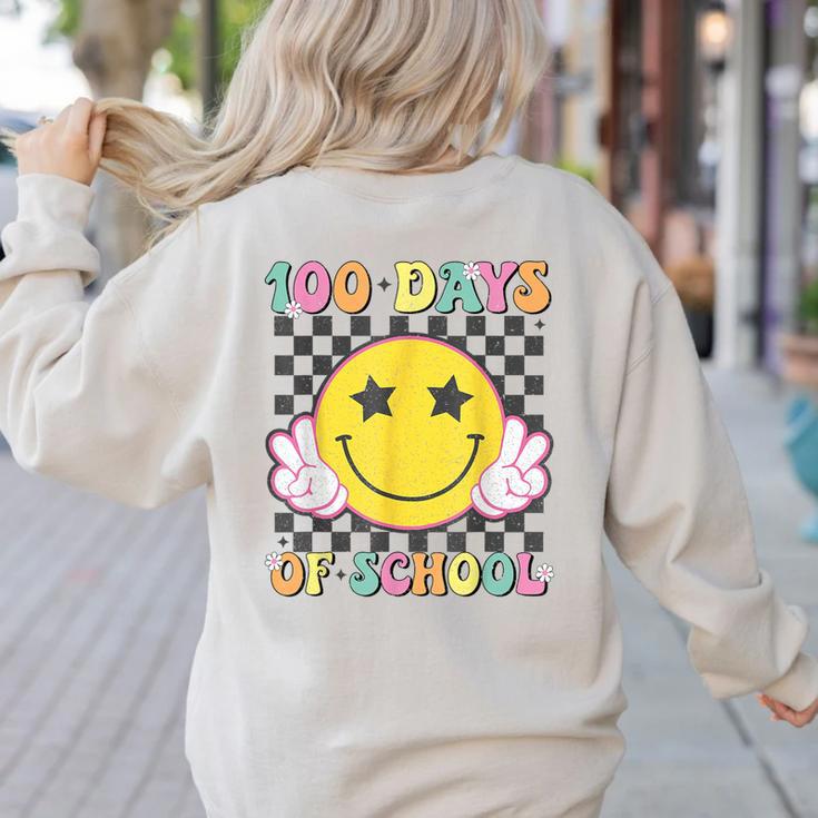 100th Day Of School Teacher Kids 100 Days Of School Women's Sweatshirt Back Print 100th Day Of School Teacher Kids 100 Days Of School Women's Sweatshirt Back Print