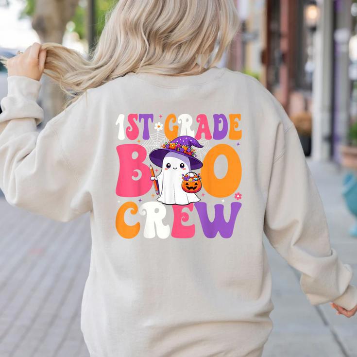 1st Grade Boo Crew Halloween First Grade Halloween Teacher Women's Sweatshirt Back Print 1st Grade Boo Crew Halloween First Grade Halloween Teacher Women's Sweatshirt Back Print