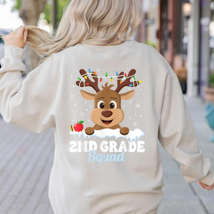 2nd Grade Teacher Christmas Second Grade Squad Reindeer Xmas For Men Women Kids Women's Sweatshirt Back Print 2nd Grade Teacher Christmas Second Grade Squad Reindeer Xmas For Men Women Kids Women's Sweatshirt Back Print