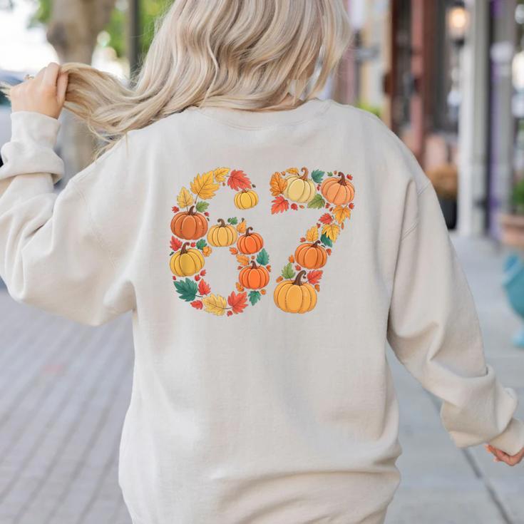 67 6 7 Fall Leaves For Teachers 67 Teacher Women's Sweatshirt Back Print 67 6 7 Fall Leaves For Teachers 67 Teacher Women's Sweatshirt Back Print