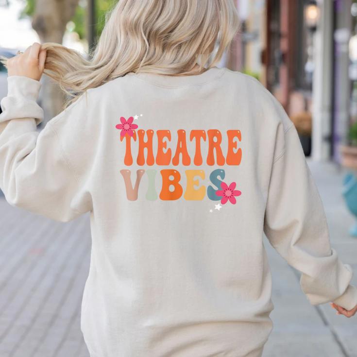Theatre Vibes Teacher Man Women Youth Auditorium Concert Tee Women's Sweatshirt Back Print