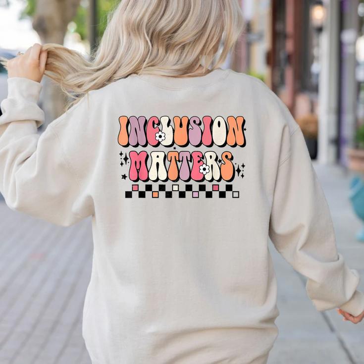 Boho Inclusion Matters Special Education SPED Teacher Women Women's Sweatshirt Back Print