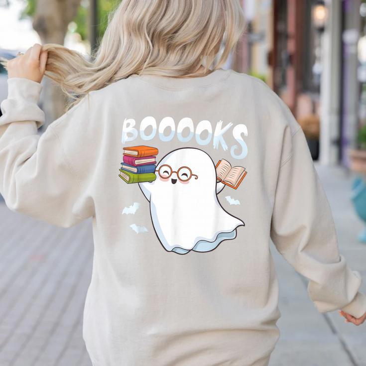 Books Halloween Librarian Teacher Reader Reading Book Lover Women's Sweatshirt Back Print Books Halloween Librarian Teacher Reader Reading Book Lover Women's Sweatshirt Back Print