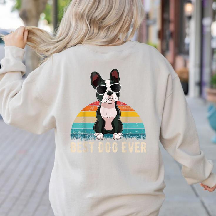 Boston Terrier Boston-Bulldog For Men Women Girls Kids Women's Sweatshirt Back Print