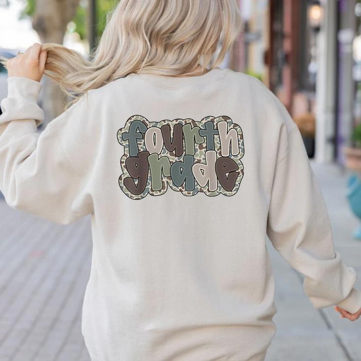 Camo Team 4th Grade Squad Back To School Teacher Kids Boys Women's Sweatshirt Back Print Camo Team 4th Grade Squad Back To School Teacher Kids Boys Women's Sweatshirt Back Print