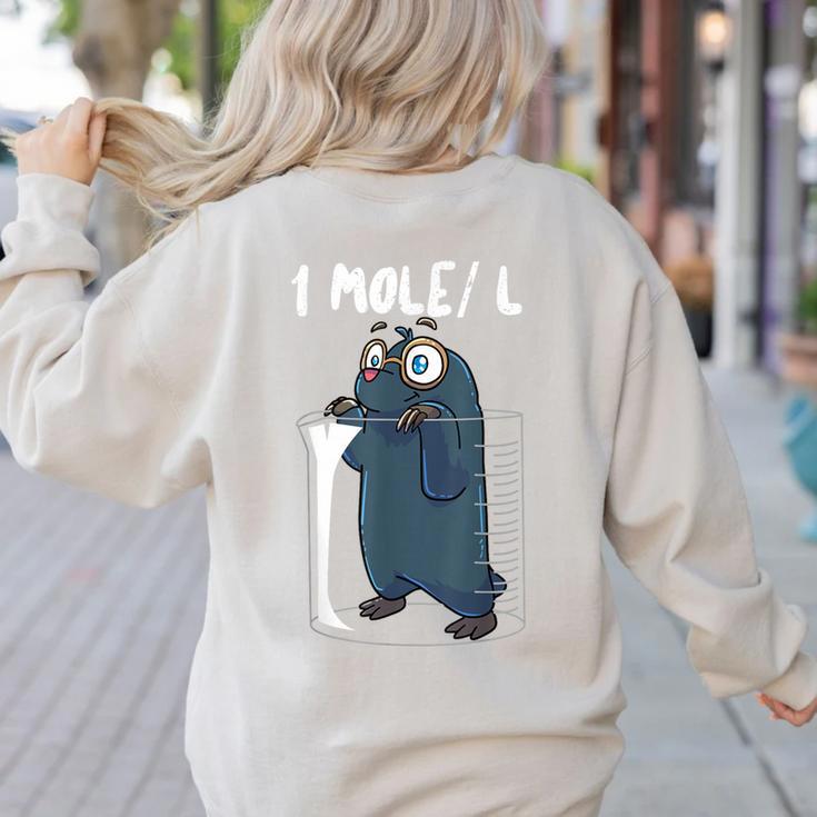 Chemistry Chemist Student Science Teacher Mole Women's Sweatshirt Back Print Chemistry Chemist Student Science Teacher Mole Women's Sweatshirt Back Print