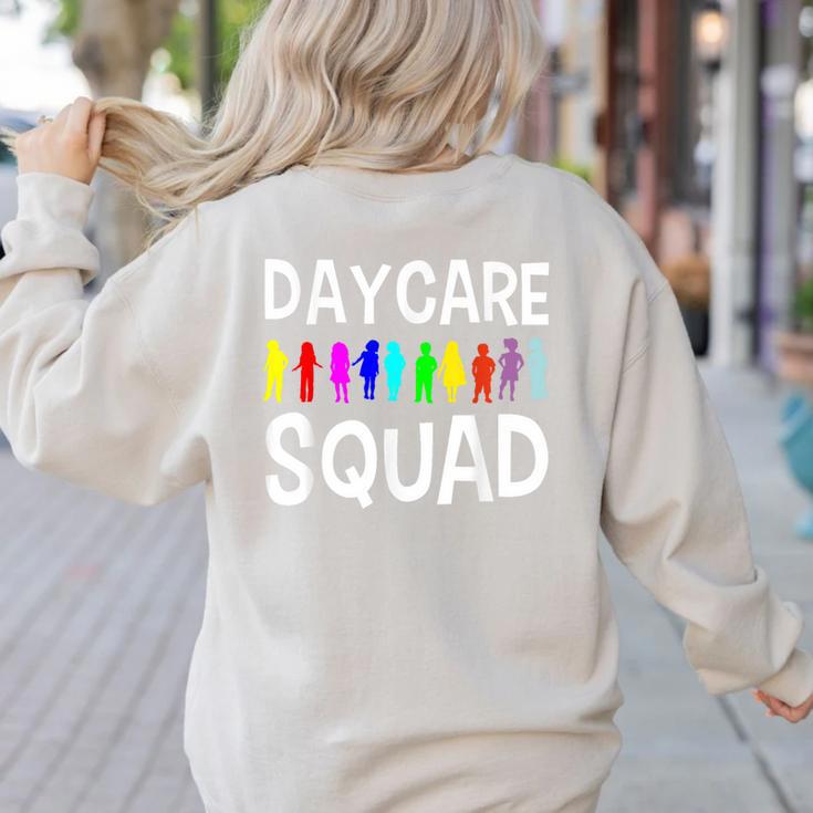Childcare Daycare Squad Daycare Teacher Men Women Women's Sweatshirt Back Print