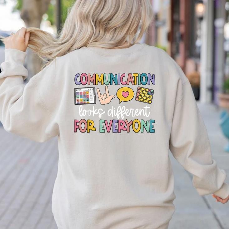 Communication Looks Different Tee Shirt Kids -Adults Teacher Animal Print Small Short Sleeve Classic Fit Crew Neck Polyester 100 Women's Sweatshirt Back Print Communication Looks Different Tee Shirt Kids -Adults Teacher Animal Print Small Short Sleeve Classic Fit Crew Neck Polyester 100 Women's Sweatshirt Back Print