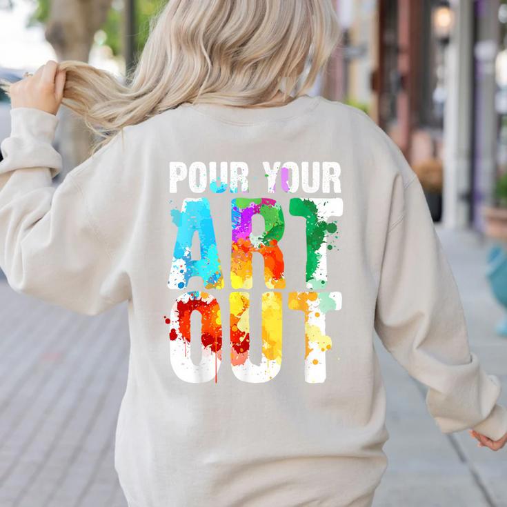 Cool Artist For Men Women Painter Art Teacher Paint Artists Women's Sweatshirt Back Print