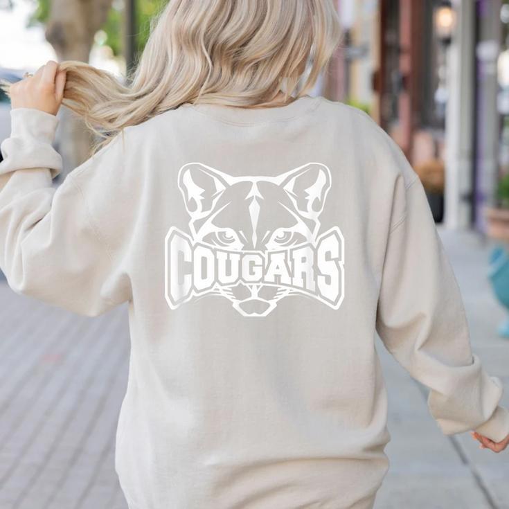 Cougars Teacher Student School Sports Fan Team Spirit Women's Sweatshirt Back Print