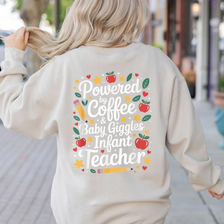 Daycare Provider Infant Teacher Quotes Toddler Teaching Women's Sweatshirt Back Print