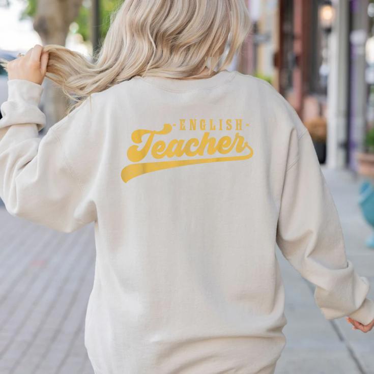 English Teacher Men Women Vintage Graphic English Teacher Women's Sweatshirt Back Print English Teacher Men Women Vintage Graphic English Teacher Women's Sweatshirt Back Print