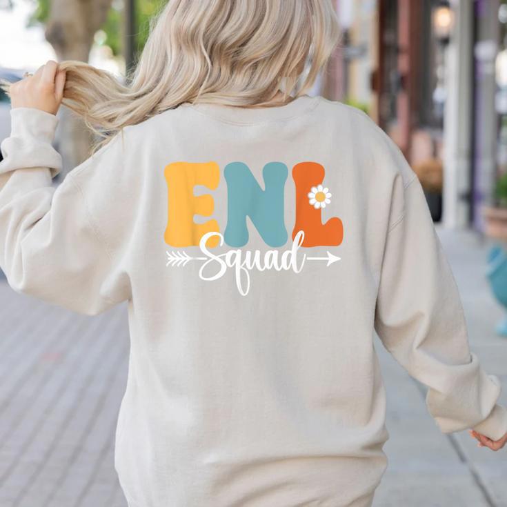 ENL Squad Back To School Teachers Students ENL Crew Men Women Girls Kids Women's Sweatshirt Back Print