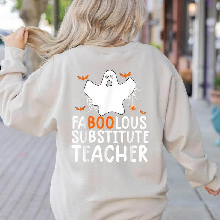 Faboolous Substitute Teacher Halloween Costume Women's Sweatshirt Back Print