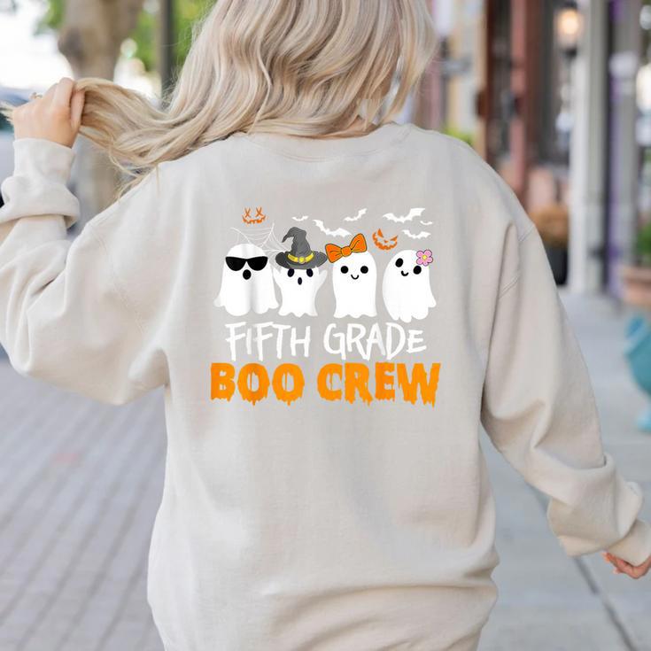 Fifth Grade Boo Crew Halloween Teacher Costume Women's Sweatshirt Back Print