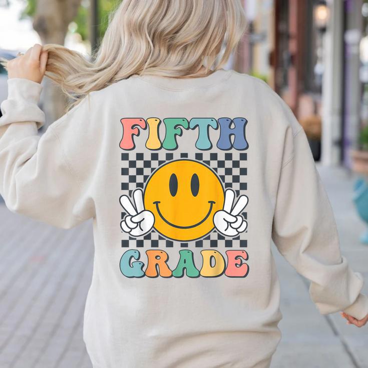 Fifth Grade Team Teachers Boys Girls Retro Smile 5th Grade Women's Sweatshirt Back Print
