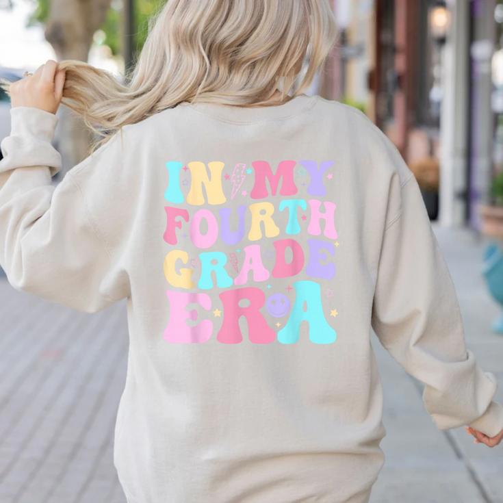 In My Fourth Grade Era Girl Back To School 4th Grade Teacher Women's Sweatshirt Back Print