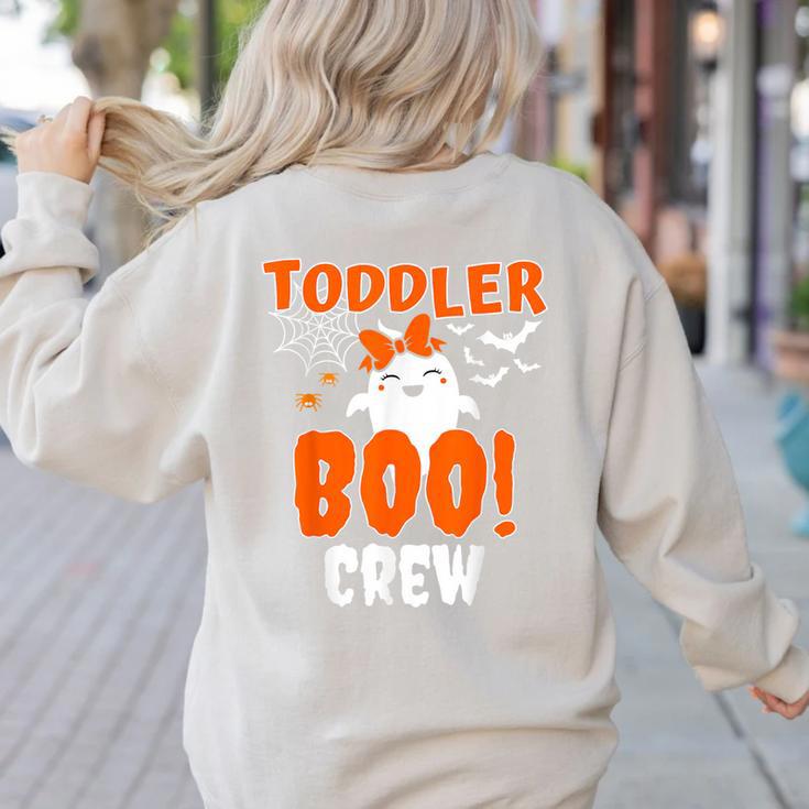 Girl Toddler Boo Crew Daycare Teacher Halloween Party Women's Sweatshirt Back Print