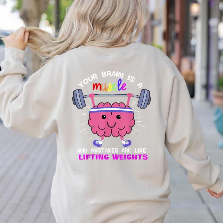 Growth Mindset Teacher Shirt Inspirational Shirts Women's Sweatshirt Back Print