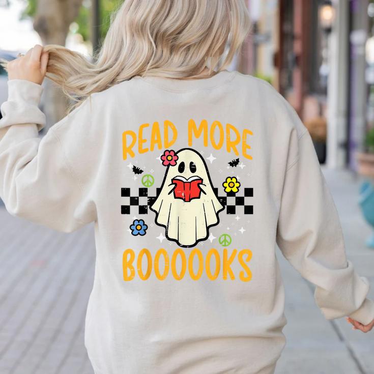 Halloween Read More Books Retro Costume Teacher Women Girls Women's Sweatshirt Back Print Halloween Read More Books Retro Costume Teacher Women Girls Women's Sweatshirt Back Print