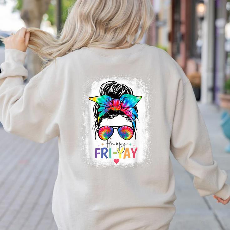 Happy Fri-Yay Friday Teacher Life Happy Friday Women's Sweatshirt Back Print