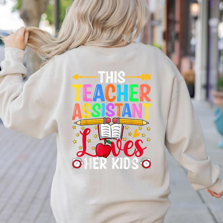 Instructional Assistant Loves Her Kids Teacher Assistant Women's Sweatshirt Back Print Instructional Assistant Loves Her Kids Teacher Assistant Women's Sweatshirt Back Print