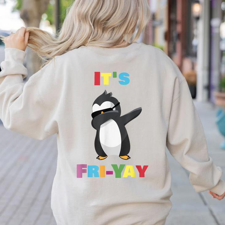 It's Fri-Yay Dabbing Penguin Friday Weekend Teacher Student Women's Sweatshirt Back Print It's Fri-Yay Dabbing Penguin Friday Weekend Teacher Student Women's Sweatshirt Back Print
