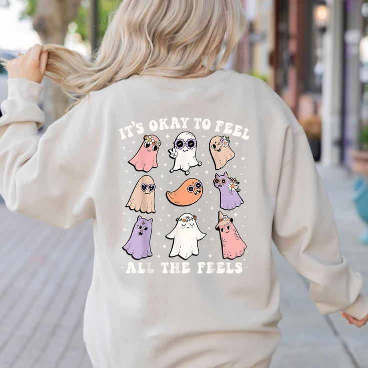 It’s Okay To Feel All The Feels Special Ed Teacher Halloween Women's Sweatshirt Back Print It’s Okay To Feel All The Feels Special Ed Teacher Halloween Women's Sweatshirt Back Print