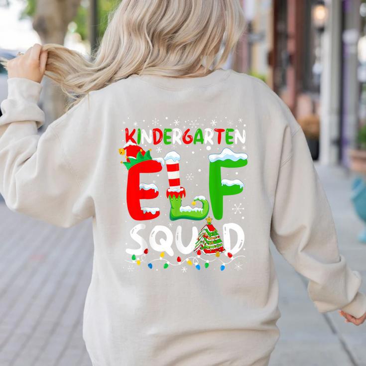 Kindergarten ELF Squad Christmas ELF Student Teacher Men Women Kids Women's Sweatshirt Back Print Kindergarten ELF Squad Christmas ELF Student Teacher Men Women Kids Women's Sweatshirt Back Print