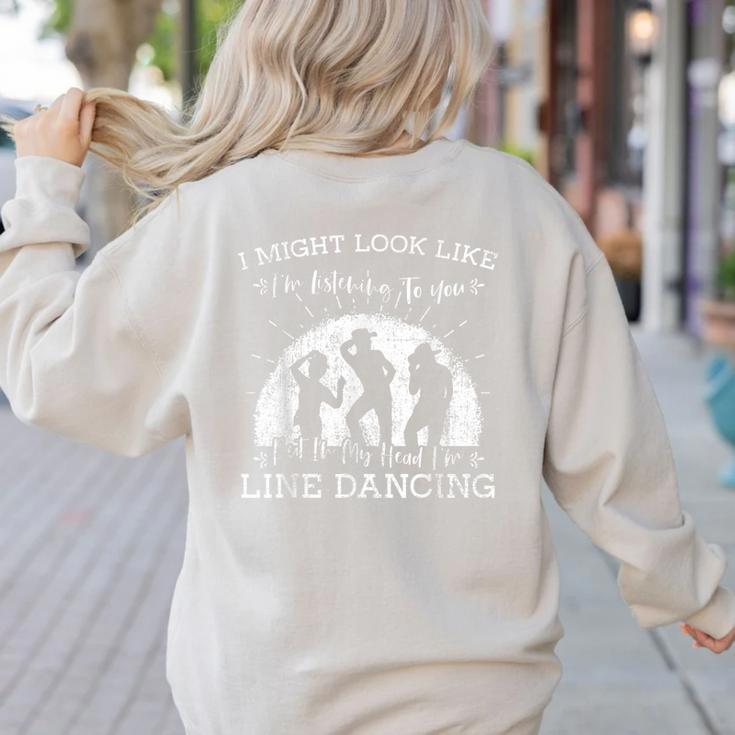 Line Dancing Choreographer Dance Teacher Group Performer Men Women Girls Kids Women's Sweatshirt Back Print