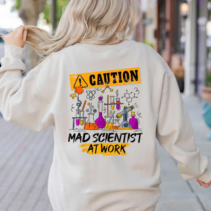 Mad Scientist Halloween Costume Science Teacher Women's Sweatshirt Back Print Mad Scientist Halloween Costume Science Teacher Women's Sweatshirt Back Print