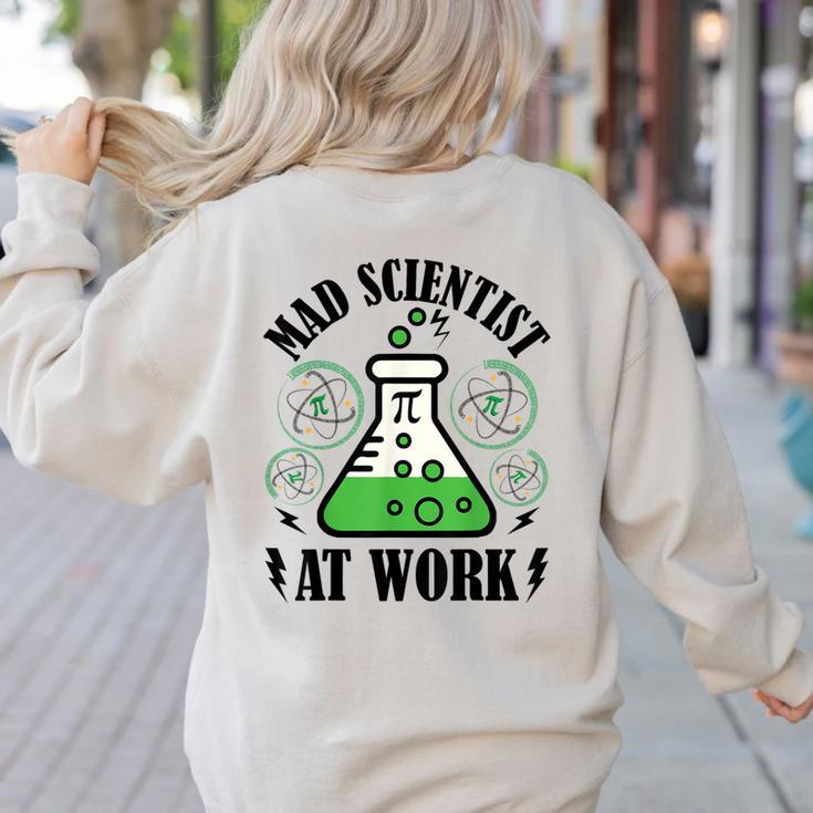 Mad Scientist Science Teacher Halloween Costume Teen Girls Women's Sweatshirt Back Print