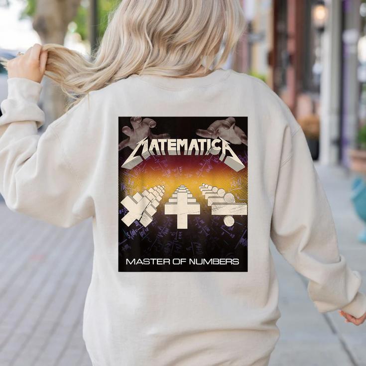 Matematica Master Of Numbers Math Teachers Puppets Parody Women's Sweatshirt Back Print