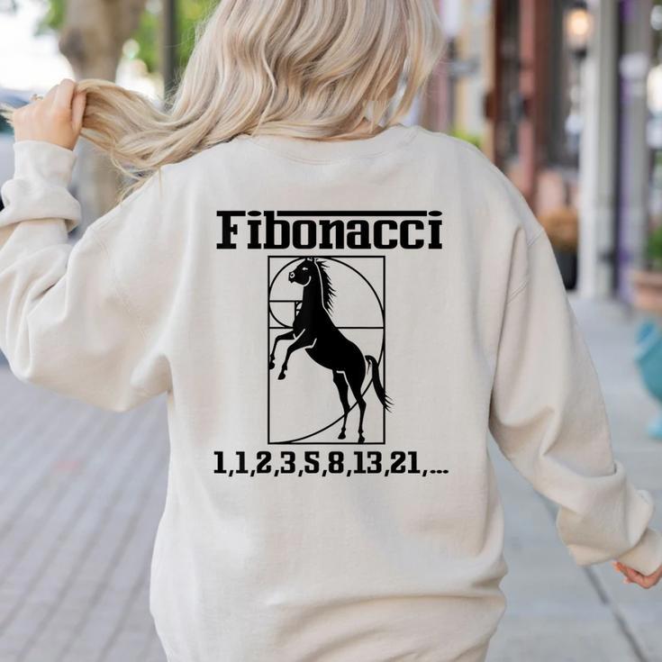 Nerdy Fibonacci Racing Car Horse Math Teacher Men Women Girls Kids Women's Sweatshirt Back Print Nerdy Fibonacci Racing Car Horse Math Teacher Men Women Girls Kids Women's Sweatshirt Back Print