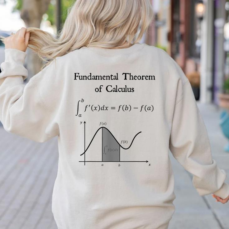 Nerdy Fundamental Theorem Of Calculus Math Teacher Geek Women's Sweatshirt Back Print Nerdy Fundamental Theorem Of Calculus Math Teacher Geek Women's Sweatshirt Back Print