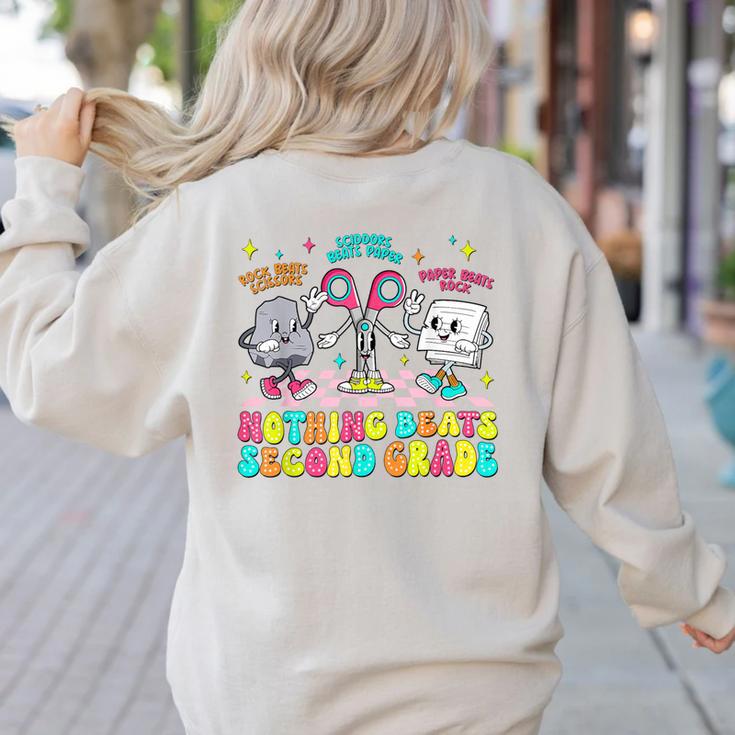 Nothing Beats 2nd Second Grade Back To School Teacher Kids Women's Sweatshirt Back Print Nothing Beats 2nd Second Grade Back To School Teacher Kids Women's Sweatshirt Back Print