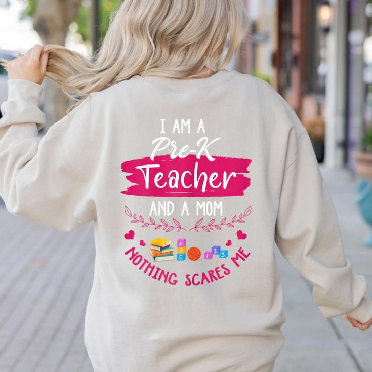 PreK Teacher Mom Shirt Preschool Teacher Mother For Women Women's Sweatshirt Back Print PreK Teacher Mom Shirt Preschool Teacher Mother For Women Women's Sweatshirt Back Print