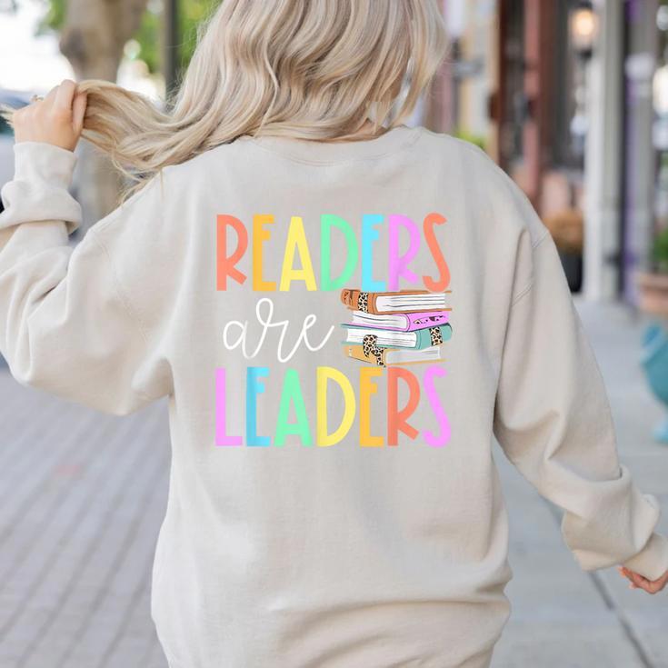 Readers Are Leaders Reading Book Lovers Teacher Women Kids Women's Sweatshirt Back Print Readers Are Leaders Reading Book Lovers Teacher Women Kids Women's Sweatshirt Back Print