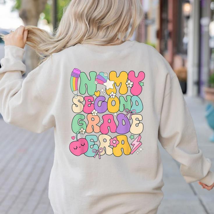 In My Second Grade Era Teachers Women Back To School Girls Women's Sweatshirt Back Print