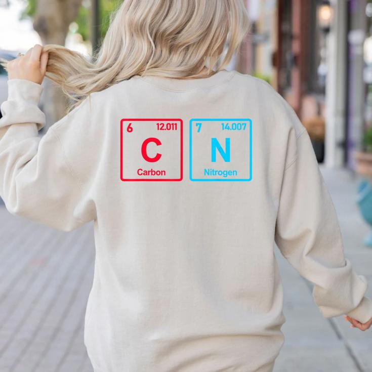 Six Seven Meme 6 7 Science Teacher 6-7 Periodic Table Women's Sweatshirt Back Print