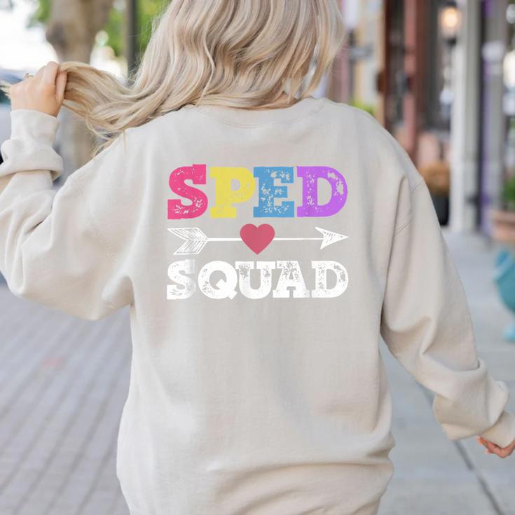 Special Education Squad Shirt SPED Squad Teacher's Day For Men Women Women's Sweatshirt Back Print Special Education Squad Shirt SPED Squad Teacher's Day For Men Women Women's Sweatshirt Back Print