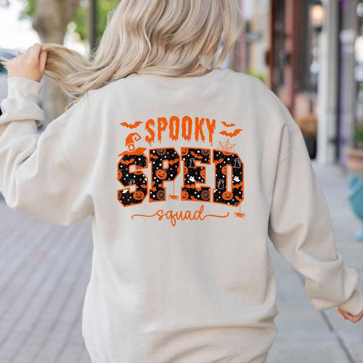 Sped Squad Team Special Education Teacher Halloween Women's Sweatshirt Back Print Sped Squad Team Special Education Teacher Halloween Women's Sweatshirt Back Print