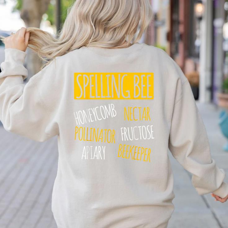 Spelling Bee Halloween Pun Costume Beekeeper Teacher Women's Sweatshirt Back Print Spelling Bee Halloween Pun Costume Beekeeper Teacher Women's Sweatshirt Back Print