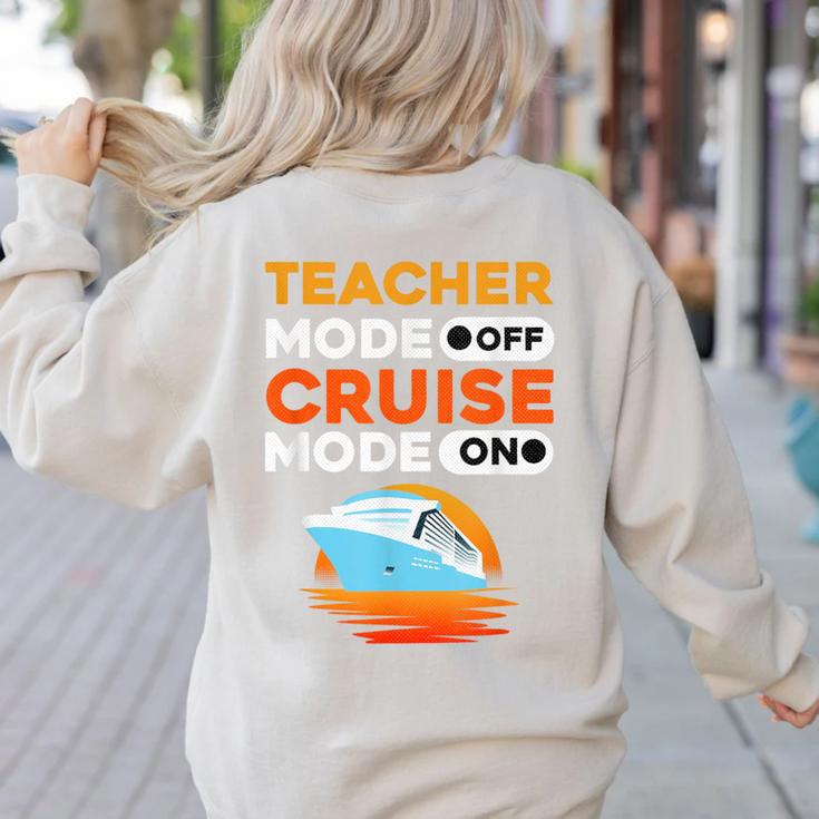 Teacher Cruise Shirt Cruise Mode Men Women Women's Sweatshirt Back Print Teacher Cruise Shirt Cruise Mode Men Women Women's Sweatshirt Back Print