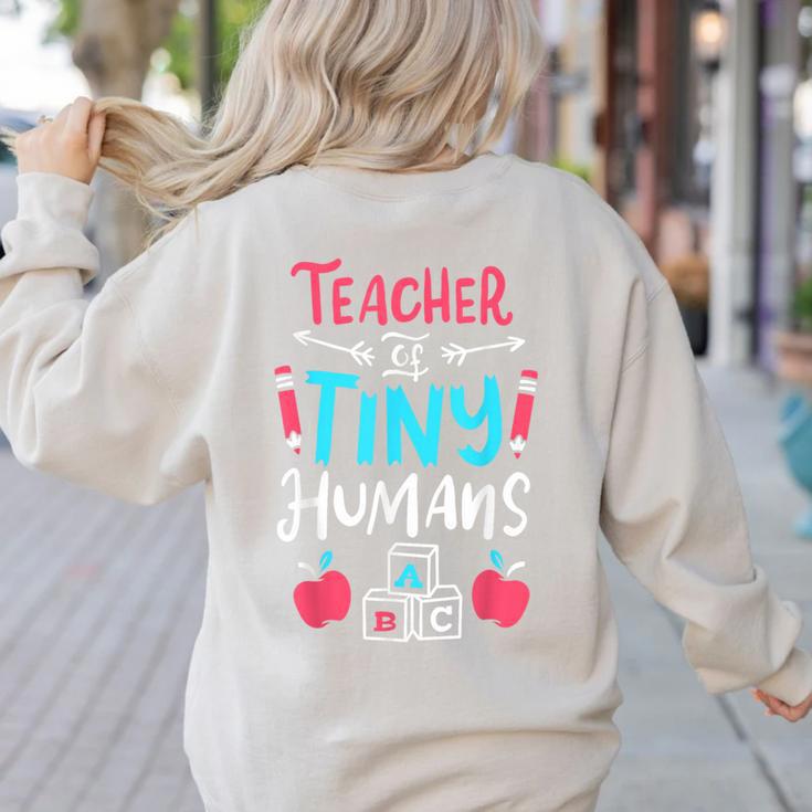 Teacher Preschool Pre K Kindergarten Women's Sweatshirt Back Print Teacher Preschool Pre K Kindergarten Women's Sweatshirt Back Print