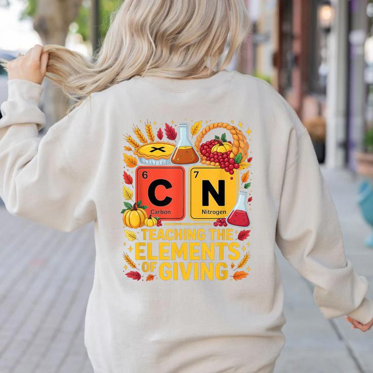 Thanksgiving 67 Meme Science Teacher Periodic Table Women Women's Sweatshirt Back Print Thanksgiving 67 Meme Science Teacher Periodic Table Women Women's Sweatshirt Back Print