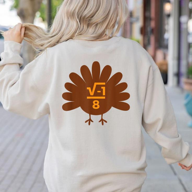 Thanksgiving Math Teacher Math Symbol Men Women Girls Kids Women's Sweatshirt Back Print