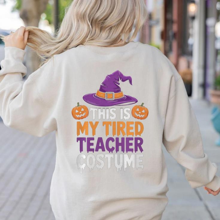 This Is My Tired Teacher Costume Halloween Premium Tri-Blend Women's Sweatshirt Back Print This Is My Tired Teacher Costume Halloween Premium Tri-Blend Women's Sweatshirt Back Print