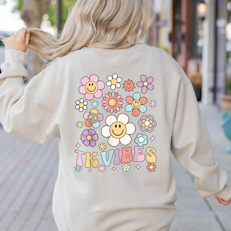 TK Vibes Back To School TK Girl Kid TK Team TK Teacher Women Women's Sweatshirt Back Print