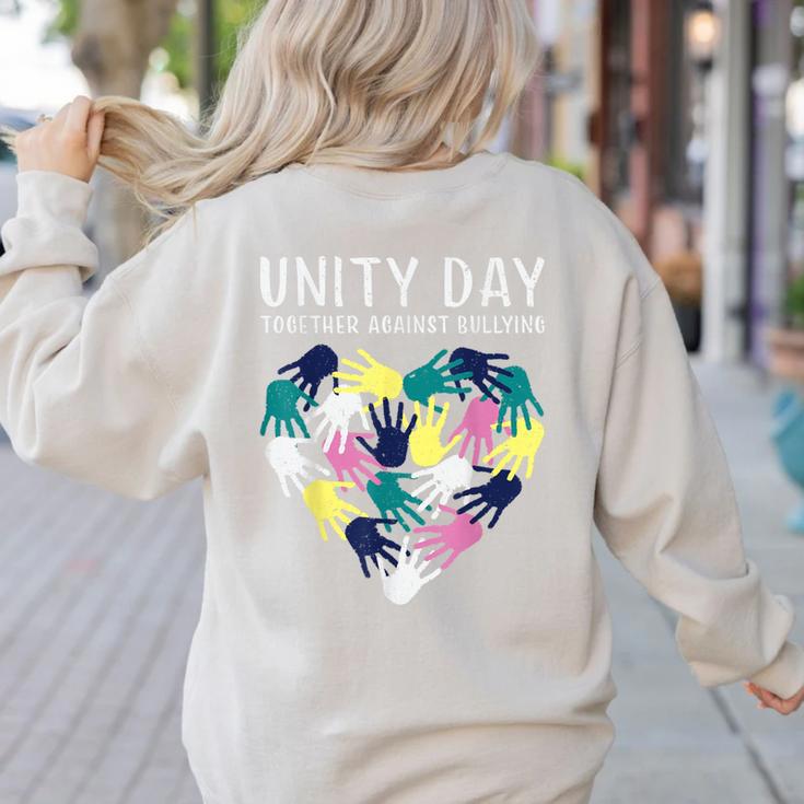 Together Against Bullying Unity Day Teachers Kids Toddler Women's Sweatshirt Back Print